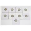 Image 2 : #27 LOT 9 CANADIAN SILVER DIMES 1947 TO 1968