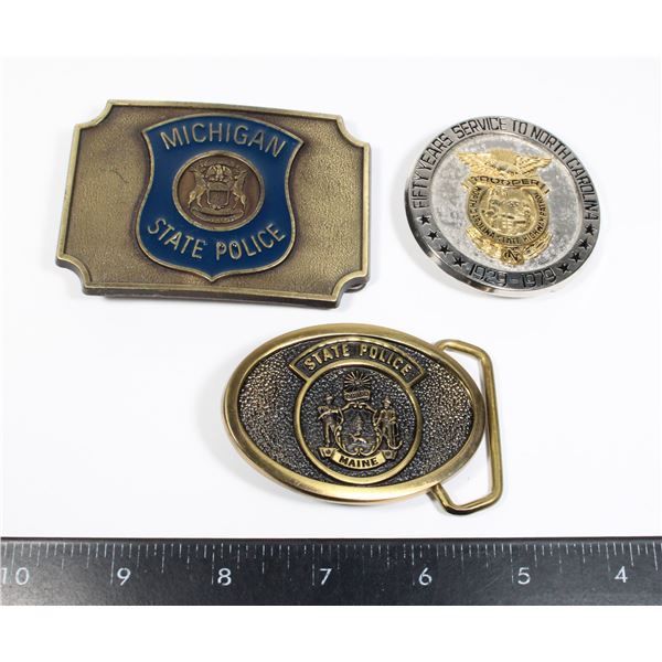 MAIN STATE POLICE BELT BUCKLE SMALL SIZE,