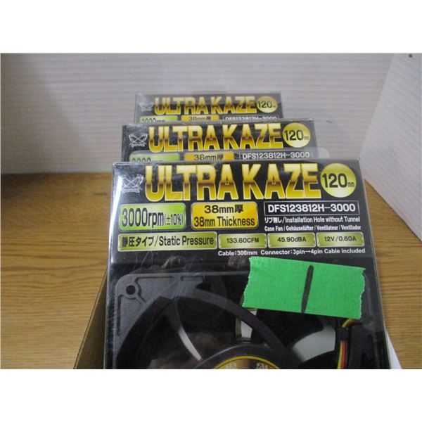 NEW:  3 COMPUTER FANS (3000 RPM)