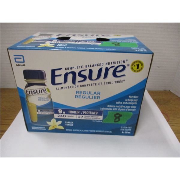 ENSURE REGULAR VANILLA DRINK DRINK (6 X 235 ML BOTTLES)