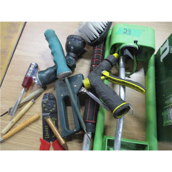 BOX C/W WATER NOZZLE, SPRINKLERS, ETC