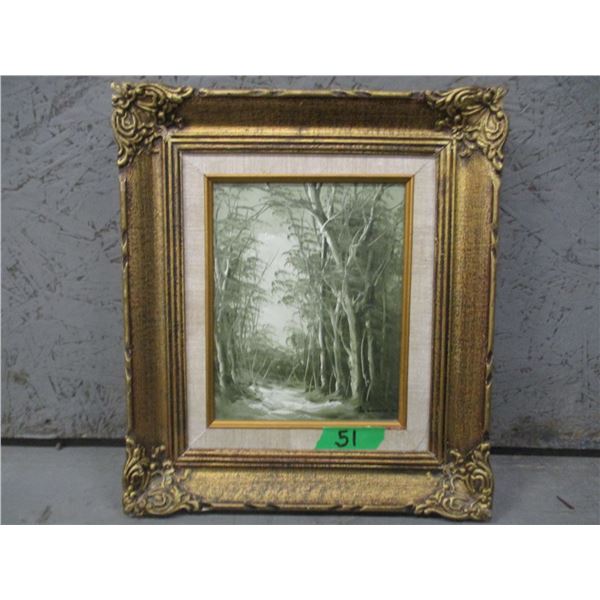 ESTATE:  SIGNED FRAMED PICTURE OF FOREST BY JAMIESON