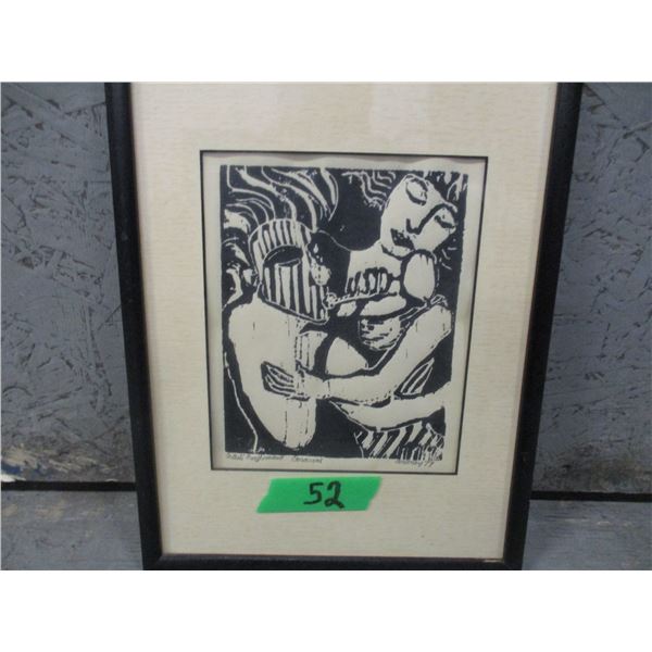 ESTATE:  PICTURE OF TWO PEOPLE BY MONTY 79 (APPROX. 10" X 12")