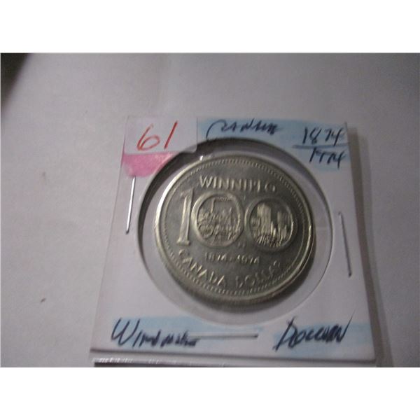 1874 - 1974 CANADA 100 YEAR ANNIVERSARY DOLLAR
