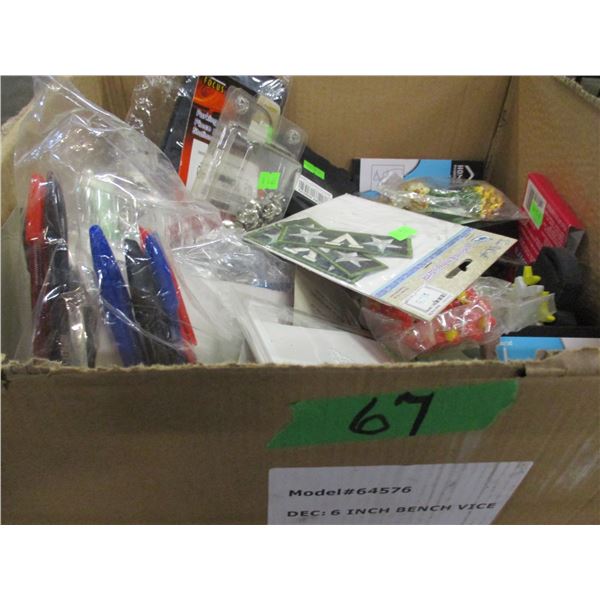 FREIGHT DAMAGE (AS IS):  BOX C/W CRAFT SUPPLIES