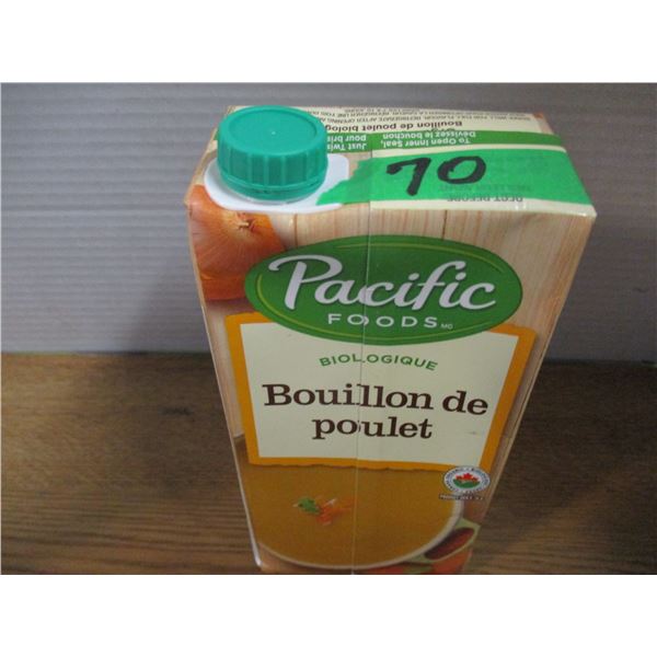SHELF PULLS (AS IS):  PACIFIC CHICKEN BROTH (1L) - CARTON