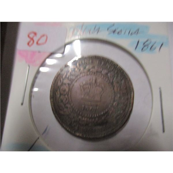 1861 NOVA SCOTIA VICTORIAN LARGE CENT