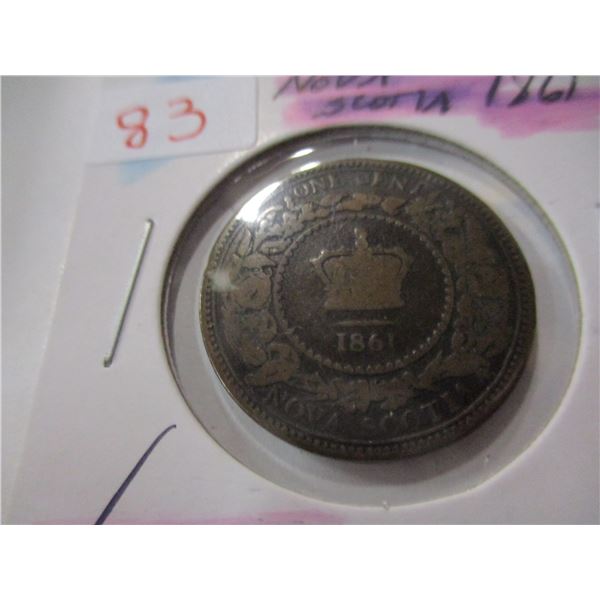 1861 NOVA SCOTIA VICTORIAN LARGE PENNY