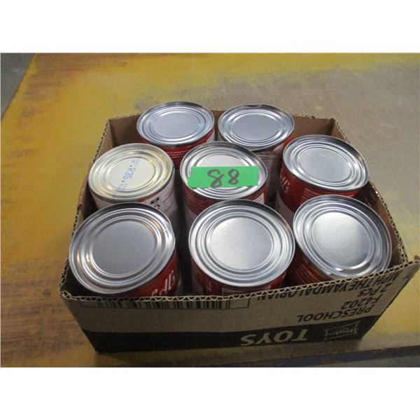 FREIGHT DAMAGE (AS IS):  TRAY C/W 8 CANS CAMPBELL'S SOUP