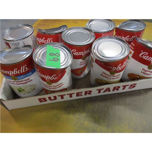 FREIGHT DAMAGE (AS IS):  TRAY C/W 9 CANS CAMPBELL'S SOUP