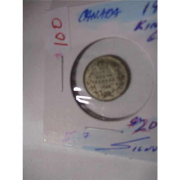 1970 CANADA KING GEORGE VI SILVER FIVE CENT