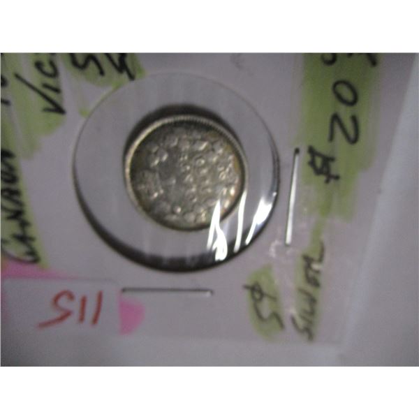 1891 CANADA VICTORIAN LARGE DIME