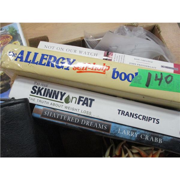 BOX C/W BOOKS & CD'S