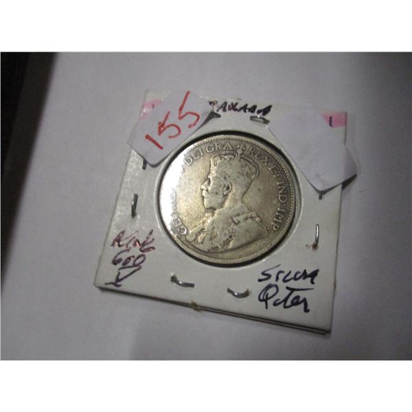 1914 CANADA KING GEORGE V SILVER QUARTER