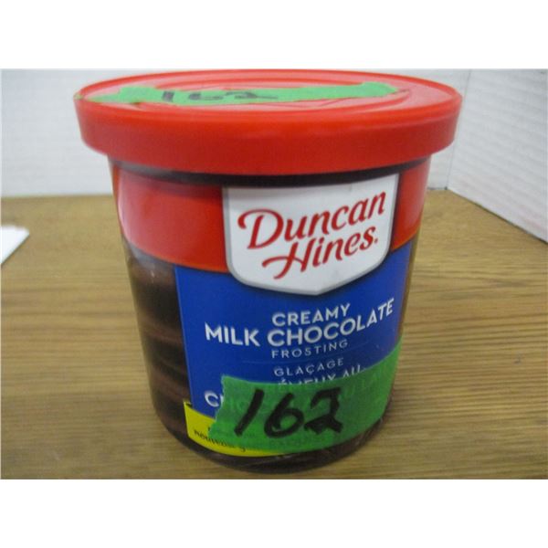 SHELF PULLS (AS IS):  DUNCAN HINES CREAMY MILK CHOCOLATE FROSTING (450G) - TUB