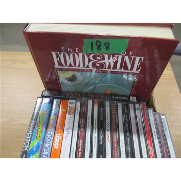 FLAT C/W BOOKS, CD'S, DVD'S, ETC