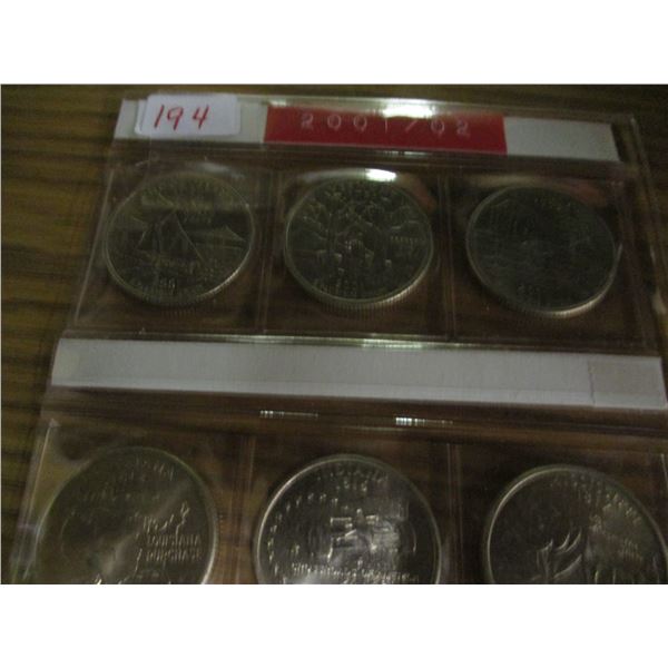 2001 ONE OUNCE USA MINT QUARTER SET