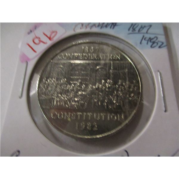 1867 - 1982 CANADA CONFEDERATION CONSTITUTION DOLLAR