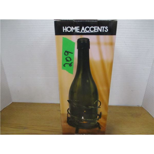 NEW:  WINE BOTTLE TEA LIGHT HOLDER