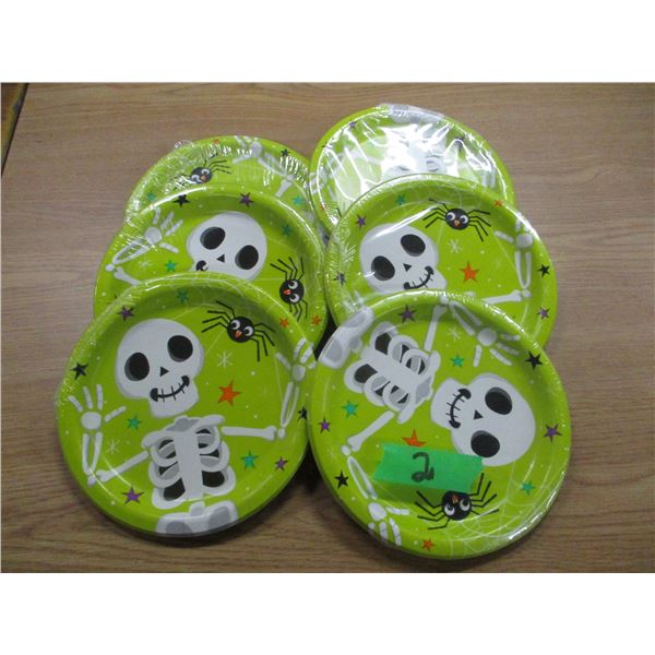 SHELF PULLS (AS IS):  6" HALLOWEEN PLATES - 6 BUNDLES