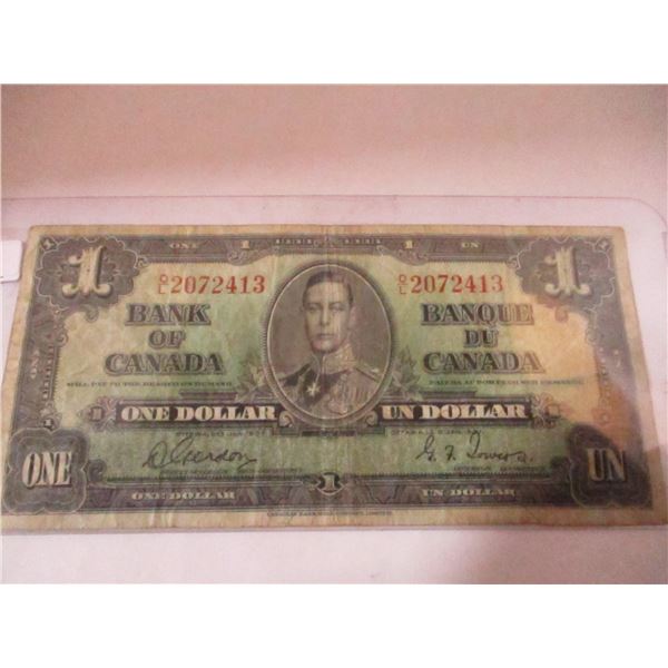 1937 BANK OF CANADA $1 BILL