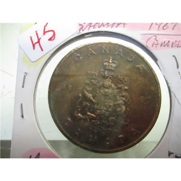 1967 CANADA MAPLE LEAF COIN