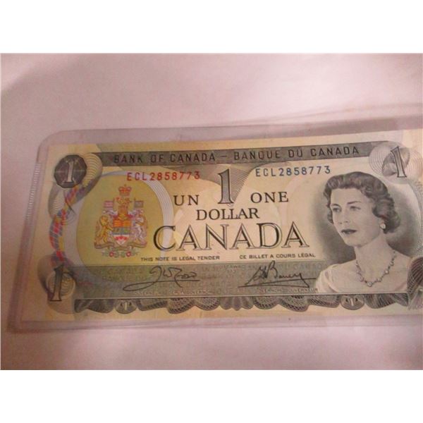 1973 CANADA $1 BILL