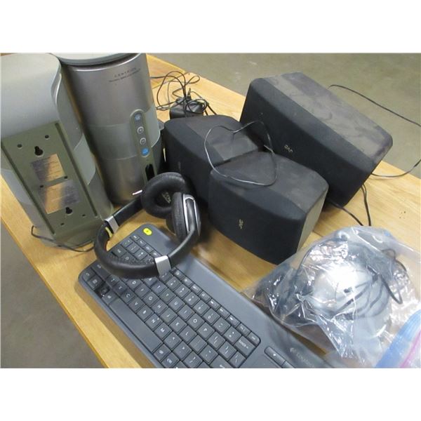 BOX C/W ASSORTED SPEAKERS