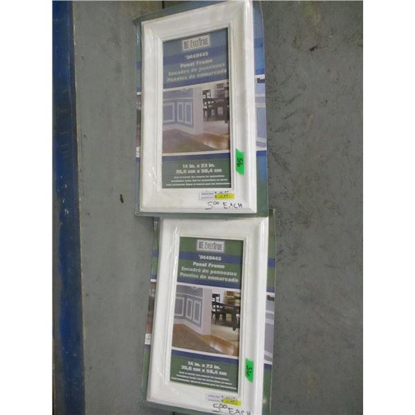 2 WHITE PANEL FRAMES