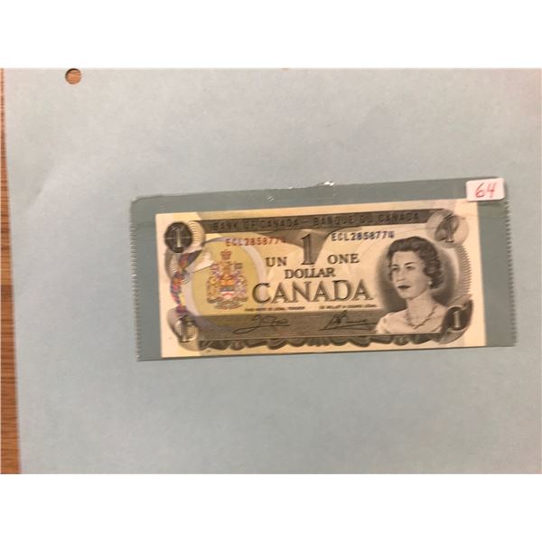 1973 CANADA $1 BILL
