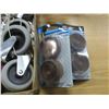 Image 4 : TRAY OF CASTORS, FLOOR SAVERS, ETC