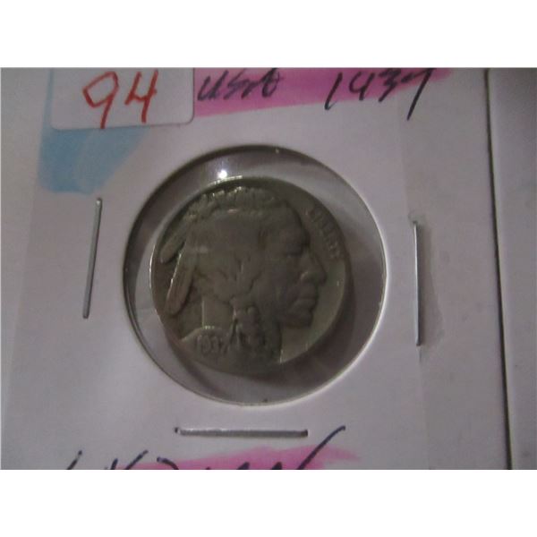 1937 - 1938 INDIAN HEAD USA NICKELS