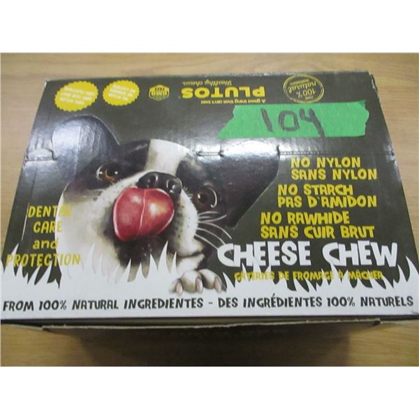 ESTATE:  PLUTO DOG TREATS CHEESE CHEW - BOX