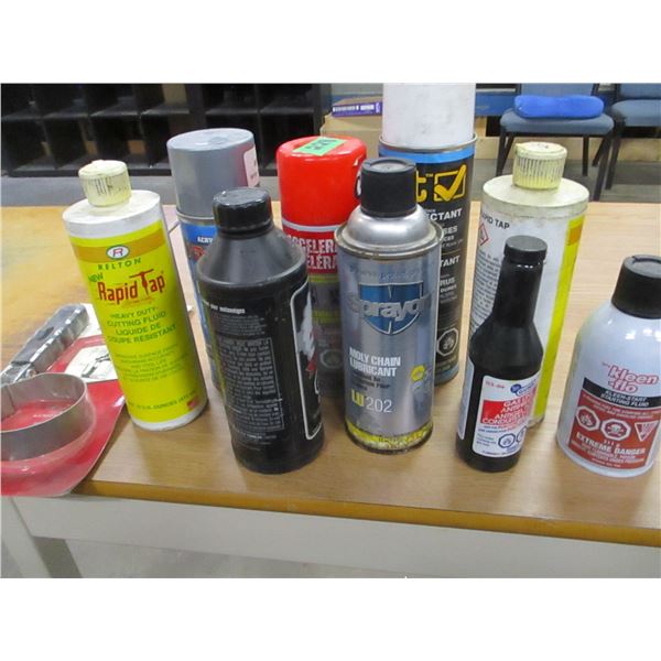 BOX C/W ASSORTED USED PRODUCTS (8 CANS)