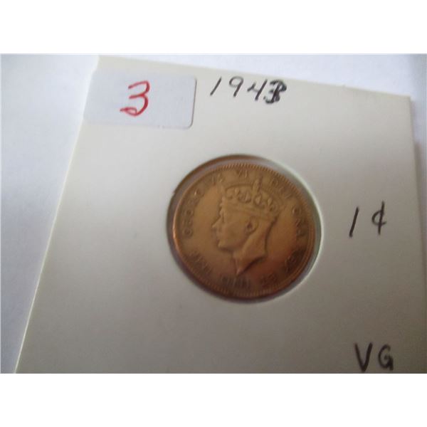 1943 NEWFOUNDLAND ONE CENT