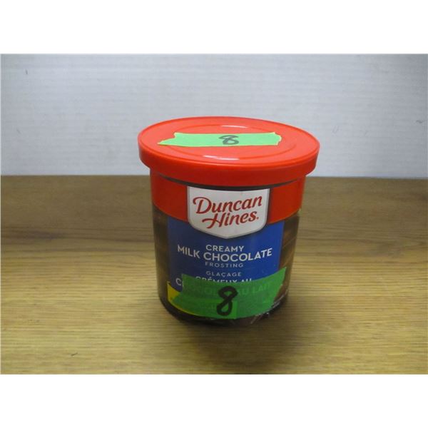 SHELF PULLS (AS IS):  DUNCAN HINES CREAMY MILK CHOCOLATE FROSTING (450G) - TUB