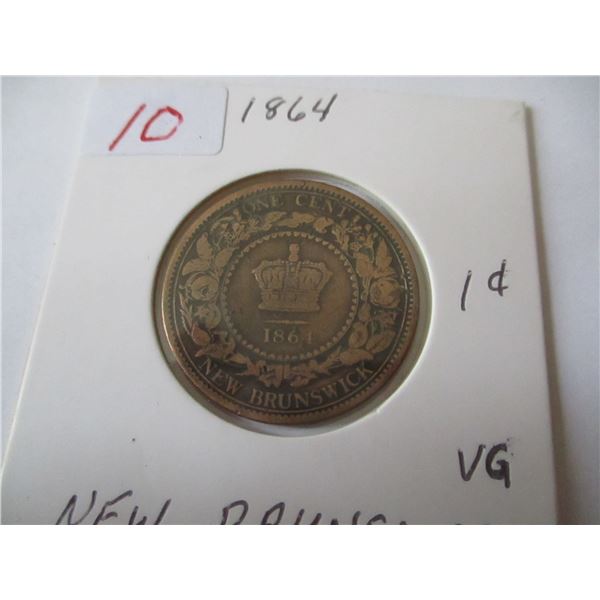 1864 NEW BRUNSWICK ONE CENT
