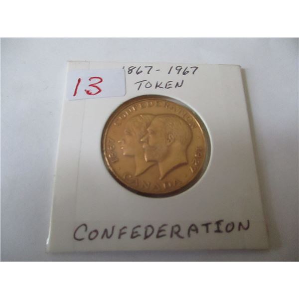 1867 - 1967 CANADA CONFEDERATION TOKEN