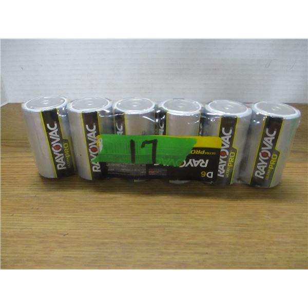 ESTATE:  6 - RAYOVAC D-CELL BATTERIES
