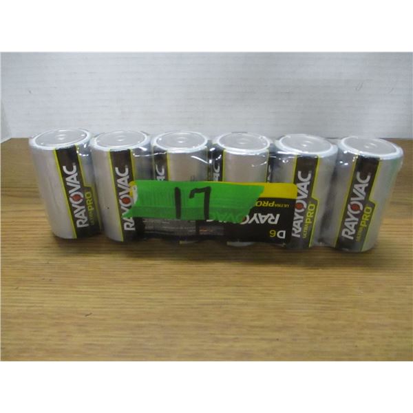 ESTATE:  6 - RAYOVAC D-CELL BATTERIES