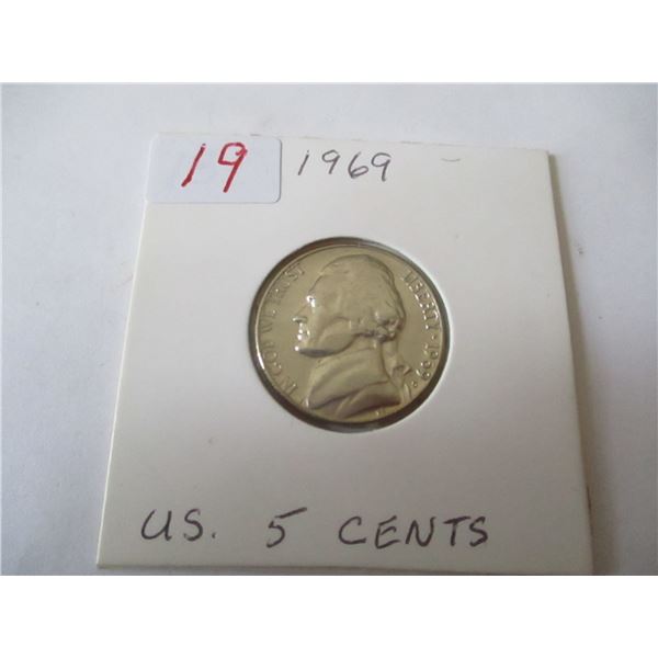 1969 USA FIVE CENT