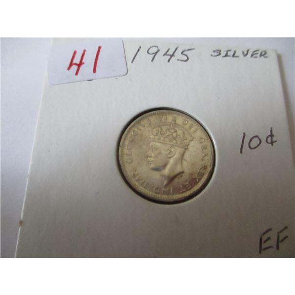 1945 NEWFOUNDLAND TEN CENT