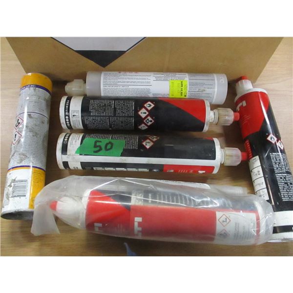 BOX C/W VARIOUS EPOXY'S