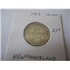 Image 4 : 1917 NEWFOUNDLAND SILVER 25 CENT