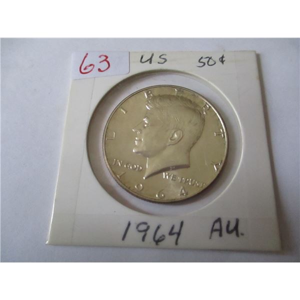 1964 USA SILVER 50 CENT