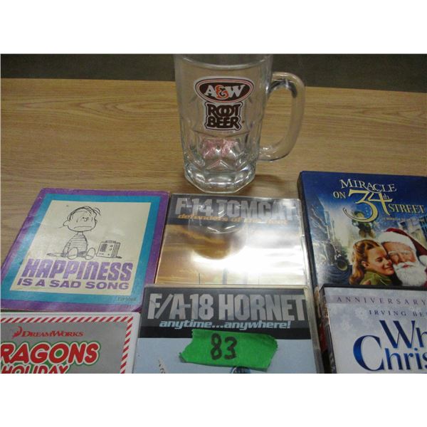 BOX C/W DVD'S, CD'S, ONION BLOSSOM MAKER, ETC