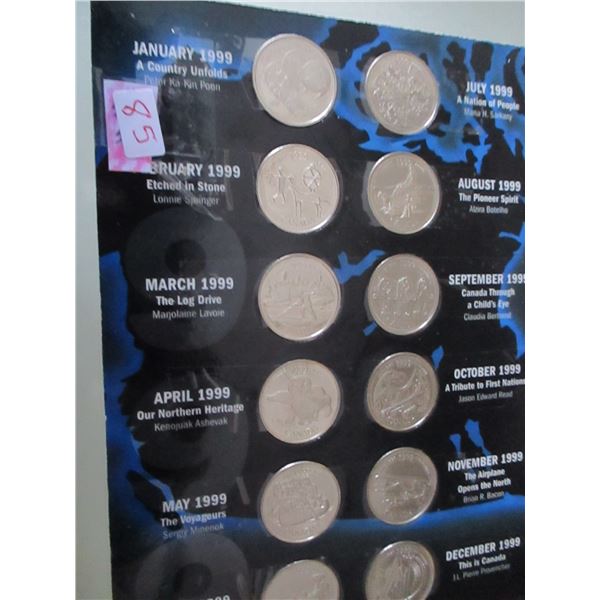 1999 CANADA MILLENIUM MINT QUARTER SET