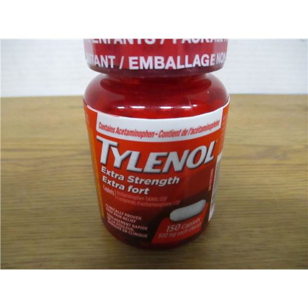 TYLENOL EXTRA STRENGTH CAPLETS (150) - BOTTLE