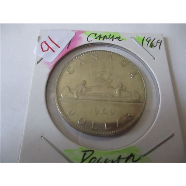 1969 CANADA UNCIRCULATED VOYAGER DOLLAR
