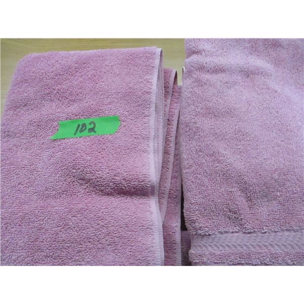 2 - PINK XL BATH TOWELS